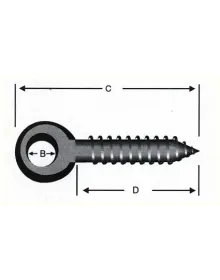 Delikli, Gözlü Vida 10 - 50 Adet