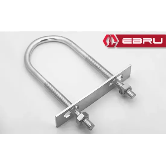 U Civata, Karşılık Demiri + Somunlu - M10x60 - 20 Set