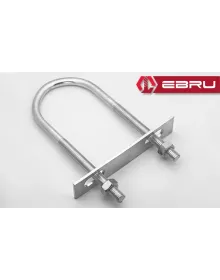 U Civata, Karşılık Demiri + Somunlu - M10x60 - 2 Set