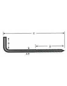 Vidalı Korniş Çivi No:8 - 4x80 - 10 Adet