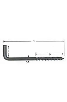 Vidalı Korniş Çivi No:8 - 4x80 - 10 Adet