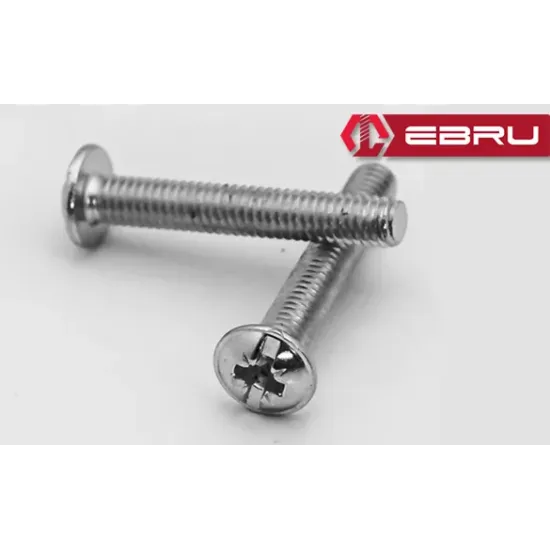 Yuvarlak Yıldız Başlı RYSB Kulp Vidası, Civata M4x25 - 50 Adet