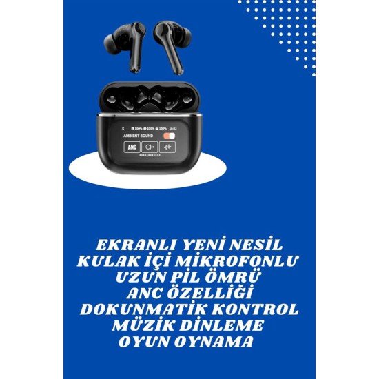 Ekranlı Yeni Nesil Pro Kulaklık ve Akıllı Saat Kampanyası Kulak İçi Mikrofonlu Ekranlı Yeni Nesil Pro Kulaklık ve Akıllı Saat Kampanyası Kulak İçi Mikrofonlu