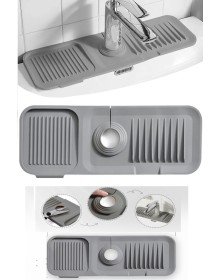 Elastik Mutfak Banyo Musluk Matı Düzenleyici Kaydırmaz Taban Organizer Lavabo Kenar Matı