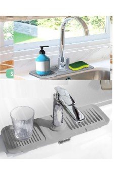 Elastik Mutfak Banyo Musluk Matı Düzenleyici Kaydırmaz Taban Organizer Lavabo Kenar Matı Elastik Mutfak Banyo Musluk Matı Düzenleyici Kaydırmaz Taban Organizer Lavabo Kenar Matı