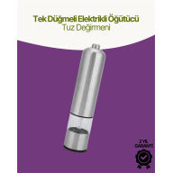 Elektrikli Baharat Öğütücü Pilli Paslanmaz Çelik Otomatik Tuz Karabiber Değirmeni