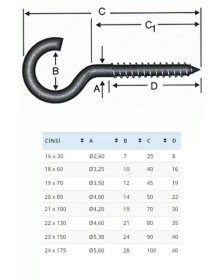 BA2180 21X80 Açık Piton 10 Adet