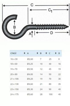 BA24175 24X175 Açık Piton 10 Adet