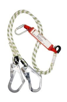 Çift Bacaklı Şok Emicili Lanyard Büyük Kancalı