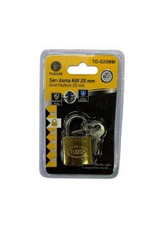 Tudor 25 mm Kısa Sarı Asma Kilit