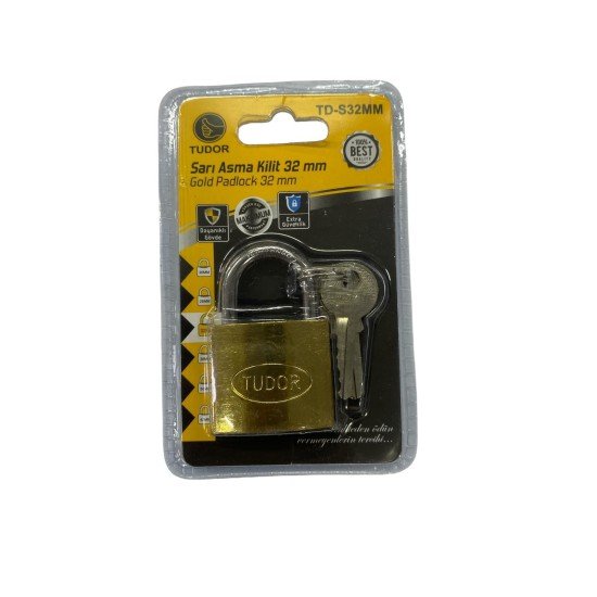 Tudor 32 mm Sarı Asma Kilit