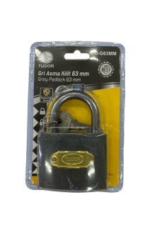 Tudor 63 mm Kısa Gri Asma Kilit