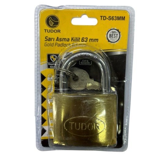 Tudor 63 mm Sarı Asma Kilit