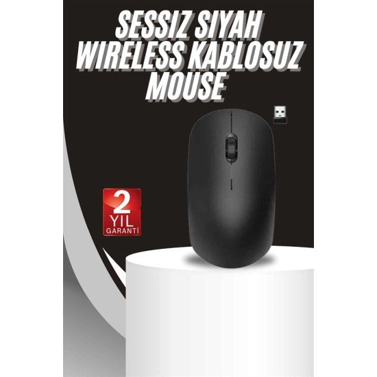 Ergonomik Tasarım Kablosuz Siyah Mouse Hassas Uzun Ömürlü Ergonomik Tasarım Kablosuz Siyah Mouse Hassas Uzun Ömürlü