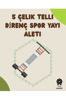 Ergonomik Tutma Yerli, Pedallı ve Ayarlanabilir Elastik Yaylı Spor Ekipmanı