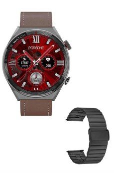 Erkeklere Özel Akıllı Saat Çelik Kordon Bluetooth Bağlantılı İOS ve Android Uyumlu