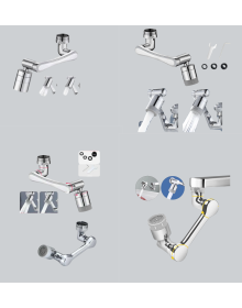 Esnek 1080° Musluk Başlığı 3 Eklemli Hareketli Su Modlu Lavabo Aparatı