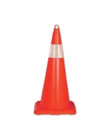 Esnek Kırılmaz Trafik Konisi Tek Reflektörlü 70 cm