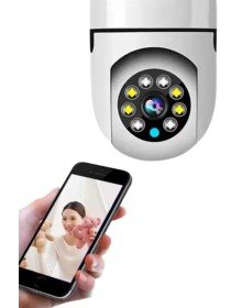 Ev Kamerası Wifi Kamerası Gece Görüşlü Akıllı Ampül Kamera