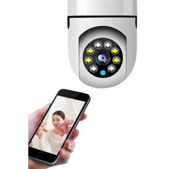Ev Kamerası Wifi Kamerası Gece Görüşlü Akıllı Ampül Kamera Ev Kamerası Wifi Kamerası Gece Görüşlü Akıllı Ampül Kamera
