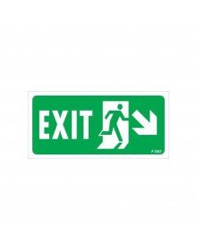 Exit Sağ Aşağı Uyarı Levhası 17,5x25 KOD:957