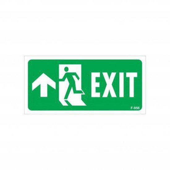 Exit Yukarı Sol Ok İşaretli Uyarı Levhası 17,5x25 KOD:956 Exit Yukarı Sol Ok İşaretli Uyarı Levhası 17,5x25 KOD:956