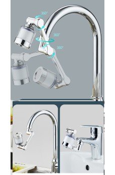 Filtreli Kireç Hapsedici Robotik Kol Musluk Başlığı - Mutfak Banyo Musluk Uzatma Aparatı Ucu Filtreli Kireç Hapsedici Robotik Kol Musluk Başlığı - Mutfak Banyo Musluk Uzatma Aparatı Ucu