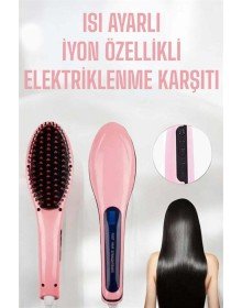 Fön Etkili Saç Düzleştirici Tarak Yıpranma Karşıtı Döner Kablo Isı Ayarlı