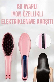 Fön Etkili Saç Düzleştirici Tarak Yıpranma Karşıtı Döner Kablo Isı Ayarlı