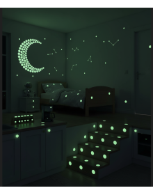 Fosforlu Etiket Karanlıkta Işık Veren Yıldız Tozu Etiketleri