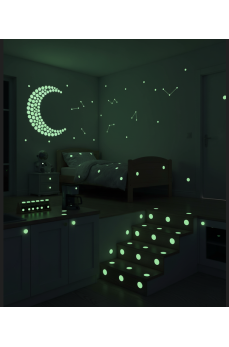 Fosforlu Etiket Karanlıkta Işık Veren Yıldız Tozu Etiketleri