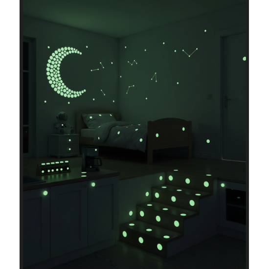 Fosforlu Etiket Karanlıkta Işık Veren Yıldız Tozu Etiketleri Fosforlu Etiket Karanlıkta Işık Veren Yıldız Tozu Etiketleri