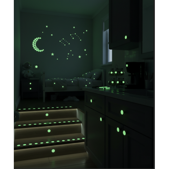 Fosforlu Etiket Karanlıkta Işık Veren Yıldız Tozu Etiketleri Fosforlu Etiket Karanlıkta Işık Veren Yıldız Tozu Etiketleri