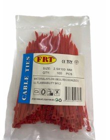 FRT Kırmızı 2,5x100 Kablo Bağı