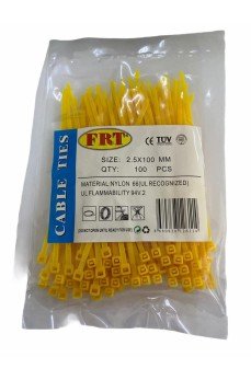 FRT Sarı 2,5x100 Kablo Bağı FRT Sarı 2,5x100 Kablo Bağı
