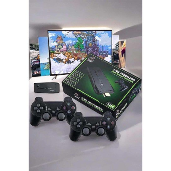 Game Stick 2000 Oyunlu 2.4G Kablosuz Çift Kol Yüksek Hassasiyetli Wireless