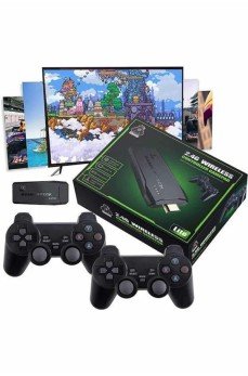 Game Stick 20000 Oyun Kablosuz Çift Kol Retro Oyunlar Game Stick Atari 2.4g 4K Game Stick 20000 Oyun Kablosuz Çift Kol Retro Oyunlar Game Stick Atari 2.4g 4K