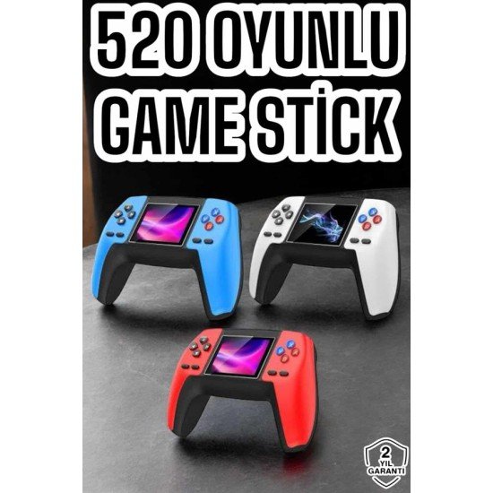 Game Stick Oyun Konsolu 520 Oyunlu Retro Oyunlu Led Ekran