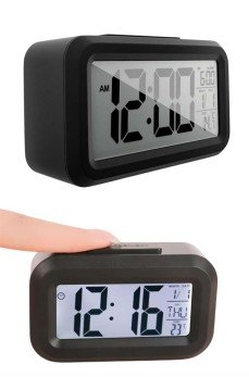 Gece Dijital Masa Saati Dijital Alarmlı Led Ekran Pilli Çalar Saat