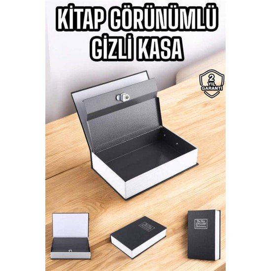 Gizli Kasa İngilizce Sözlüğü Kitap Görünümlü Anahtarlı Gizli Mini Çelik Kasa Kilitli Gizli Kasa İngilizce Sözlüğü Kitap Görünümlü Anahtarlı Gizli Mini Çelik Kasa Kilitli
