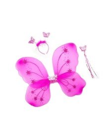 Gösteri Kelebek Kanadı (3 Parça)-Fuşya