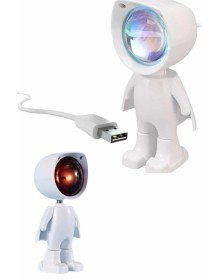 Gün Batımı Lambası Işık Arka Plan Projektör Sevimli Astronot Enerji Tasarruflu