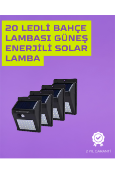 Güneş Enerjili Akıllı Duvar Lambası | PIR Sensörlü, Otomatik Aydınlatma, Dış Mekan İçin
