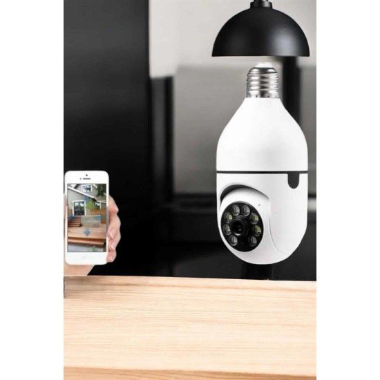 Güvenlik Kamerası Wifi Kamera Duylu Ev Kamerası Wifi Bağlantılı Dönebilen Güvenlik Kamerası Wifi Kamera Duylu Ev Kamerası Wifi Bağlantılı Dönebilen