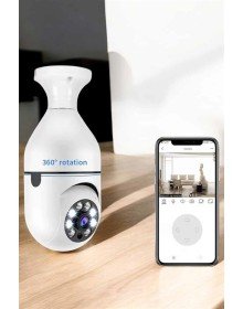 Güvenlik Kamerası Wifi Kamera Duylu Ev Kamerası Wifi Bağlantılı Dönebilen