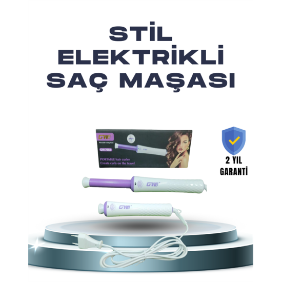 GW 32mm Döner Başlıklı Saç Kıvırma Makinesi – Her An Her Yerde Profesyonel Şekillendirme