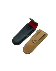 Hakiki Deri Çakı Kılıfı No:4 - 14 cm, Kemerlikli