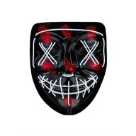 Hallowen Parti Maskesi Neon Led Işıklı Maske 3 Modlu Cadılar Bayramı Maskesi