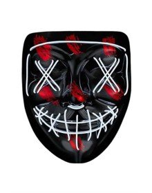 Hallowen Parti Maskesi Neon Led Işıklı Maske 3 Modlu Cadılar Bayramı Maskesi