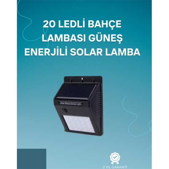 Hareket Sensörlü Solar Lamba | 120° Algılama Açısı, 3-4 Metre Mesafe, Suya Dayanıklı LED Hareket Sensörlü Solar Lamba | 120° Algılama Açısı, 3-4 Metre Mesafe, Suya Dayanıklı LED